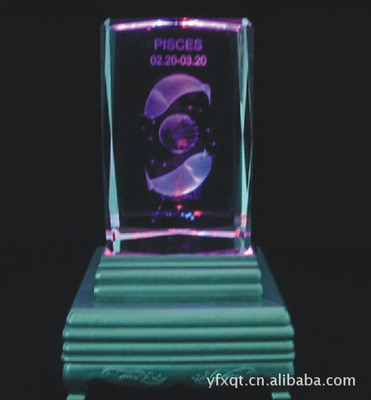 探索多彩水晶工艺 莲池小百货水晶内雕与十二星座展示
