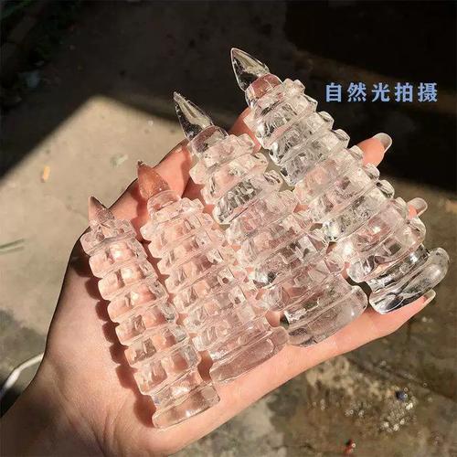 天然白水晶文昌塔 家居装饰与学业祝福的完美结合